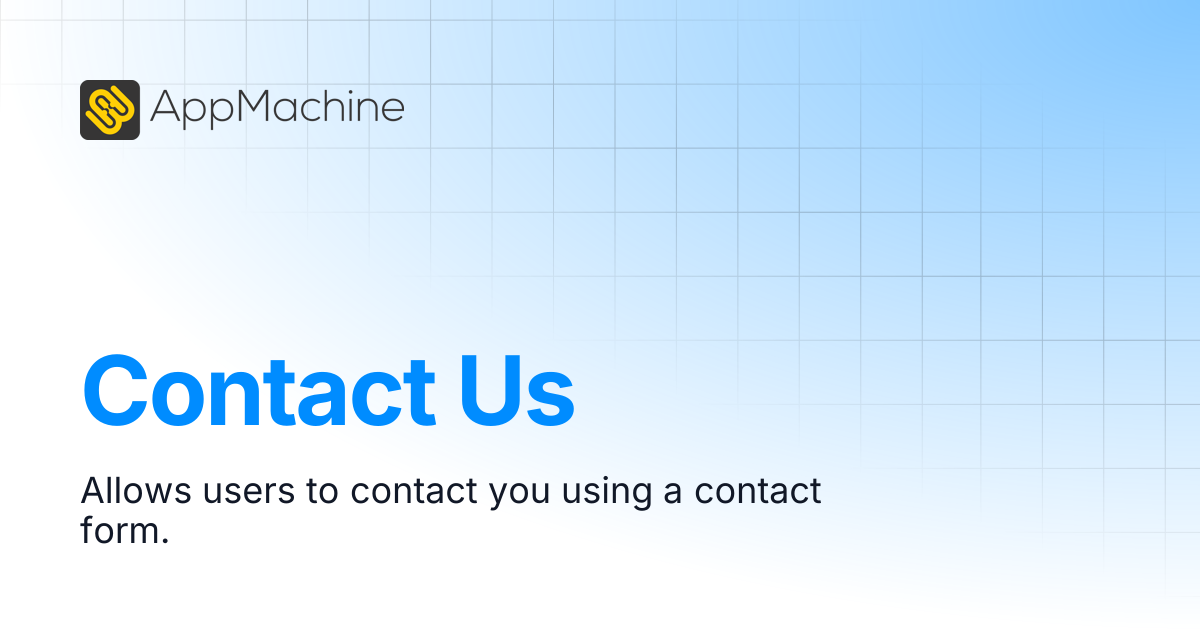 Contact Us | AppMachine Support Center